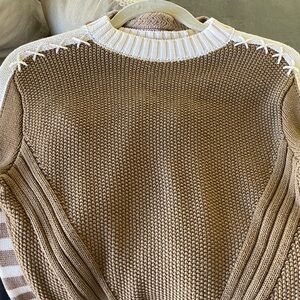 Alp N Rock Dark Khaki and Cream Sweater